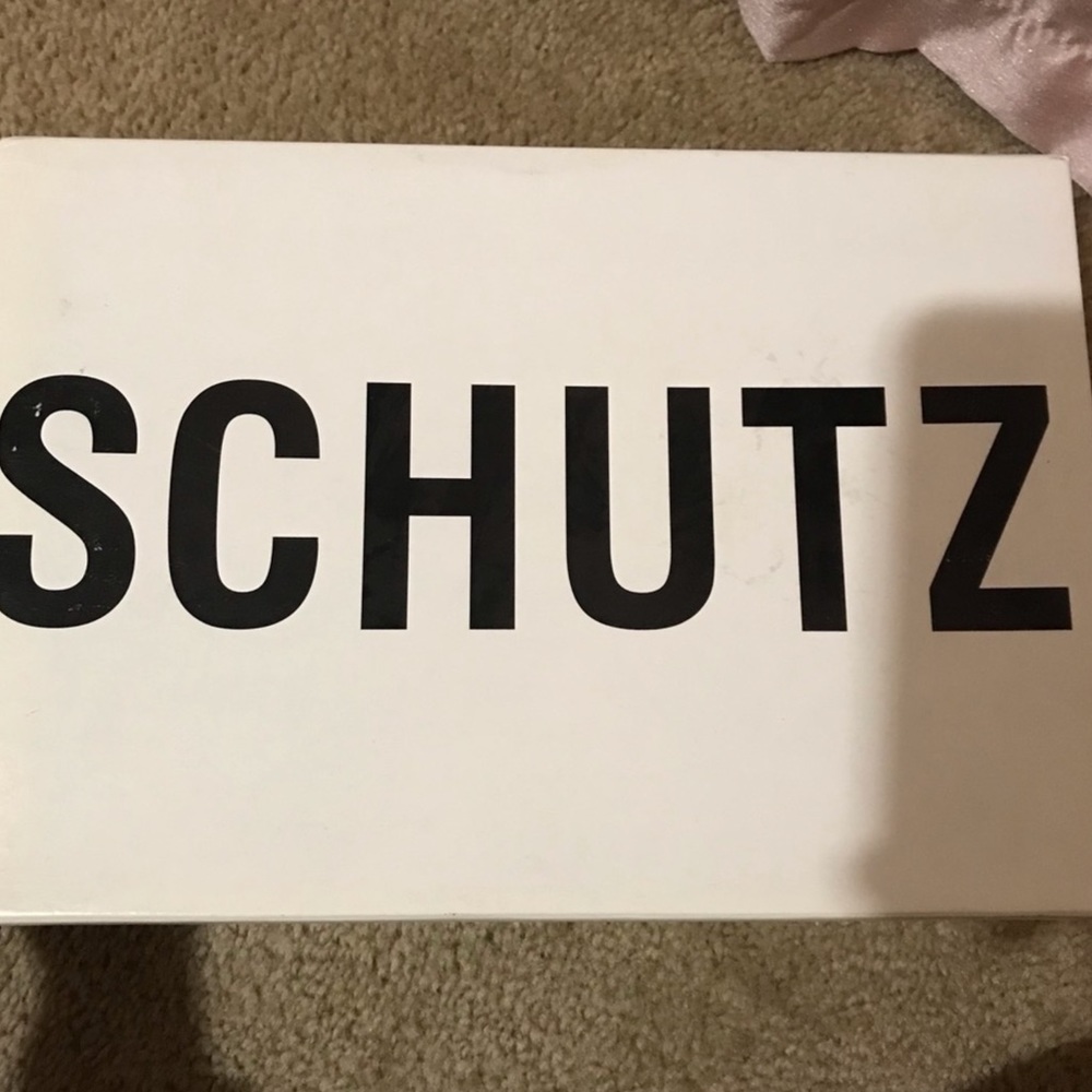 Schutz Black Suede Heels In Box 7.5